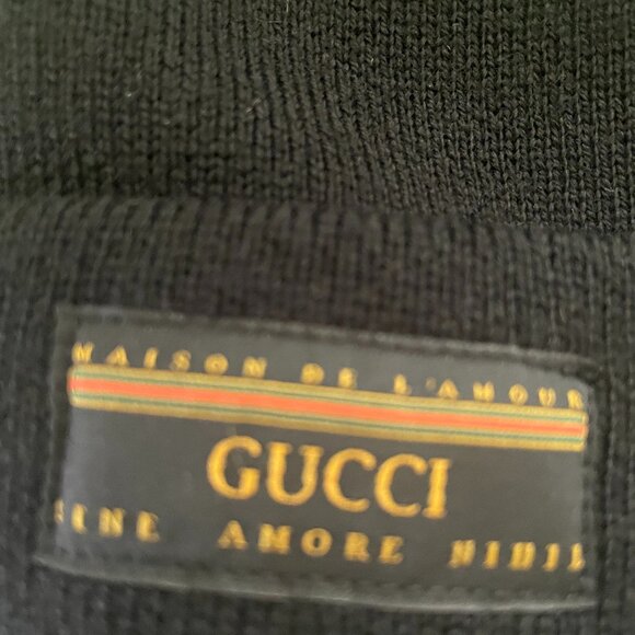 NWT GUCCI PATCH LOGO BEANIE 612118 size M - Picture 3 of 5